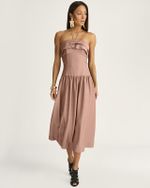 VESTIDO LONGUETE ARUBA C/ DOBRÃO BUSTO