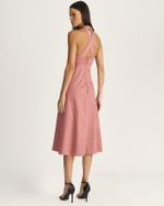 VESTIDO MIDI SATIN C/ RECORTES