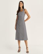 VESTIDO MIDI SATIN C/ RECORTES