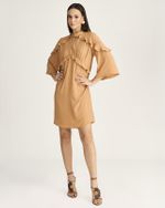 T-DRESS EM CREPE COM BABADOS