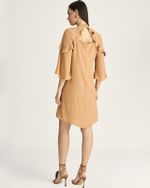 T-DRESS EM CREPE COM BABADOS