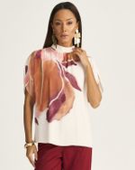 BLUSA RELUZIR C/ FLORAL