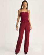 CALÇA MINI FLARE ALFAIATARIA C/ RECORTES