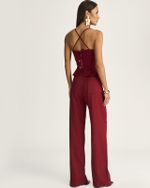 CALÇA MINI FLARE ALFAIATARIA C/ RECORTES