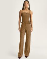CALÇA MINI FLARE ALFAIATARIA C/ RECORTES
