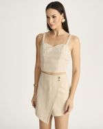 SHORT SAIA LINHO MAHINI LUREX OURO