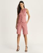 BERMUDA FIT COTTON C/ BOTÕES LATERAIS