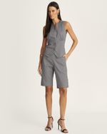 BERMUDA FIT COTTON C/ BOTÕES LATERAIS
