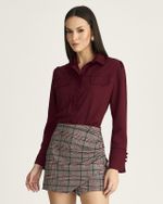 CAMISA MANGA LONGA FRISE C/ LAPELA