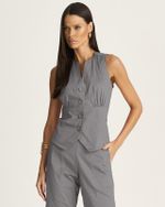 COLETE AJUSTADO COTTON C/ RECORTES