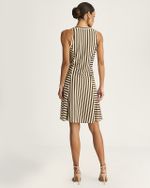 VESTIDO CURTO MALHA RIBANA STRIPE C/ NESGA