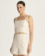 TOP LINHO LINEN C/ DETALHE CRUZADO