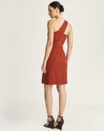 VESTIDO OMBRO ÚNICO ALFAIATARIA ELASTIC C/ RECORTES