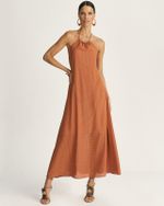 VESTIDO LONGUETE TRANSPARÊNCIA XADREZ