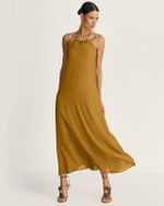 VESTIDO LONGUETE TRANSPARÊNCIA XADREZ