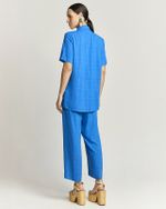CALÇA PIJAMA CROPPED XADREZ OURO