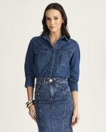 CAMISA JEANS C/ BOLSOS FRENTE