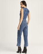 CALÇA CROPPED JEANS C/ LYCRA E BOLSO GRANDE
