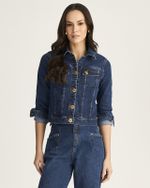 JAQUETA JEANS C/ LYCRA LAV. ESCURA