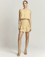 SHORT SAIA EM CREPE C/ SAIA SOBREPOSTA