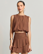 BLUSA EM CREPE BALONÊ
