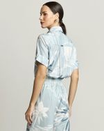 CAMISA MANGA LONGA EM CREPE COM PREGA