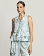 BLUSA FOILIAGE COM BABADOS