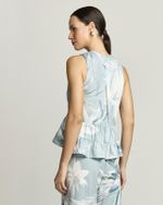 BLUSA FOILIAGE COM BABADOS