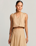 BLUSA CROPPED BOTTEGA C/ ELÁSTICO