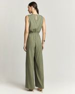 CALÇA PANTALONA CANVAS C/ DETALHE DE LAPELA