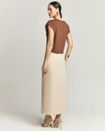 SAIA LÁPIS ALFAIATARIA LINEN C/ LINHA CONTRASTANTE