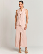 SAIA LÁPIS ALFAIATARIA LINEN C/ LINHA CONTRASTANTE