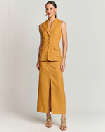 SAIA LÁPIS ALFAIATARIA LINEN C/ LINHA CONTRASTANTE