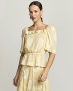 BLUSA CHIFON PASISLEY C/ BABADOS
