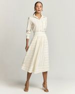 SAIA MIDI COTTON POP LISTRA COBRE
