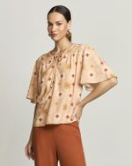 T-SHIRT MINI POÁ OCRE