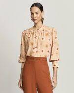 MAXI CAMISA POÁ OCRE