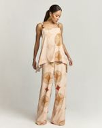 CALÇA PANTALONA MAXI POÁ OCRE
