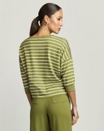 BLUSA OMBRO A OMBRO MALHA LISTRADA