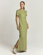 T-DRESS LONGUETE MALHA LISTRADA