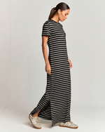 T-DRESS LONGUETE MALHA LISTRADA