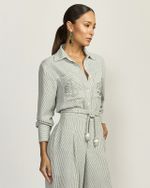 CAMISA OVER SIZE STRIPE C/ BORDADO