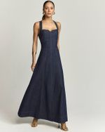 VESTIDO LONGUETE JEANS ESTRUTURADO