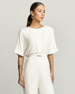 T-SHIRT ALFAIATARIA BOTTEGA C/ PREGA