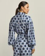 CAMISA MANGA LONGA PATCHWORK JEANS