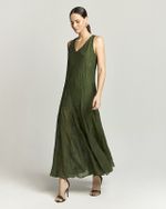 VESTIDO LONGUETE BORDADO AIRA C/ NESGAS