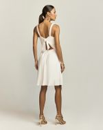 VESTIDO CURTO EM LINHO C/ AMARRAÇÃO COSTA