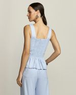 PEPLUM DE LINHO C/ LASTEX