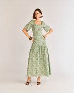 VESTIDO LONGUETE LAISE BORDADA EM LINHO