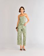 CALÇA CROPPED C/ ELÁSTICO LAISE BORDADA
